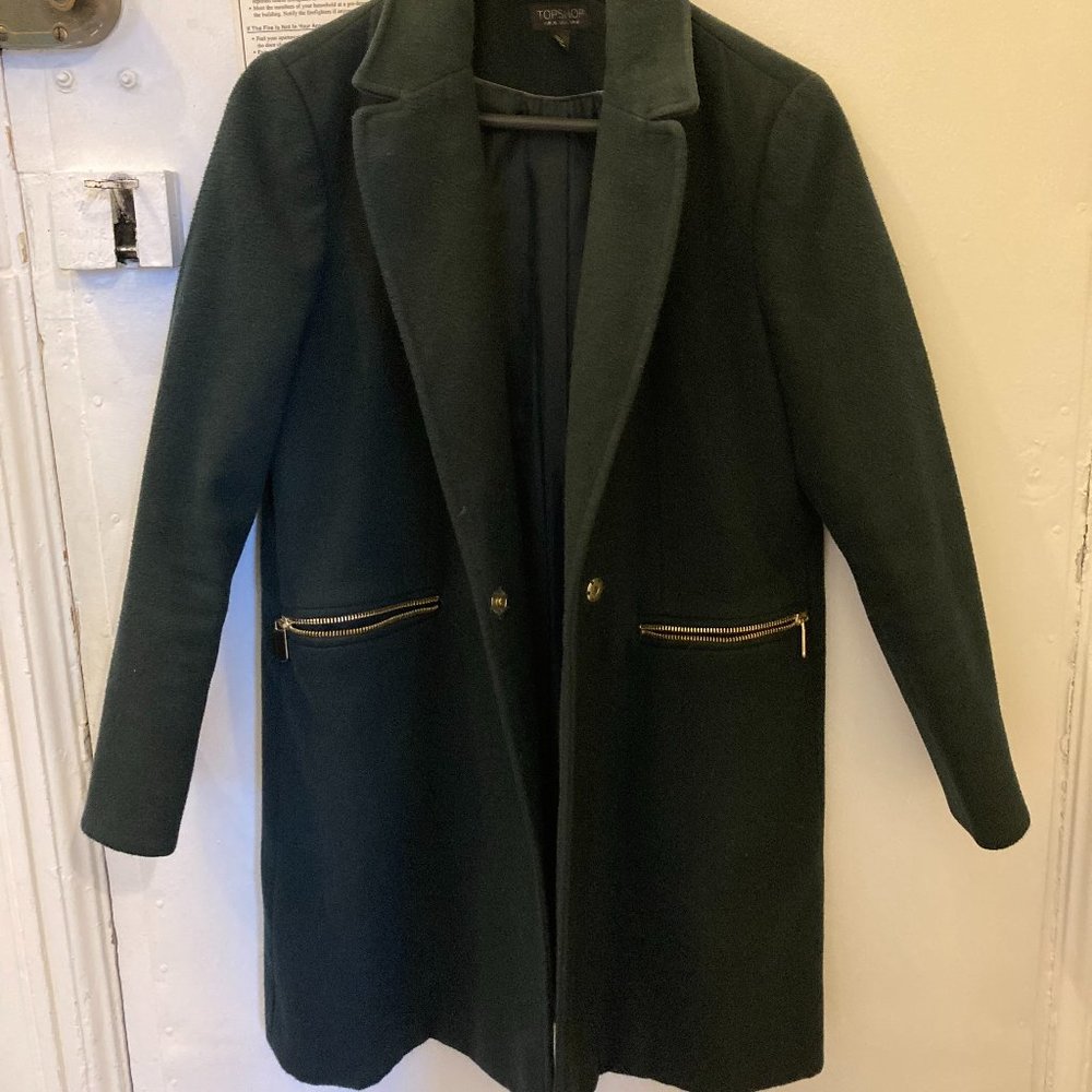 Topshop Emerald Green Peacoat